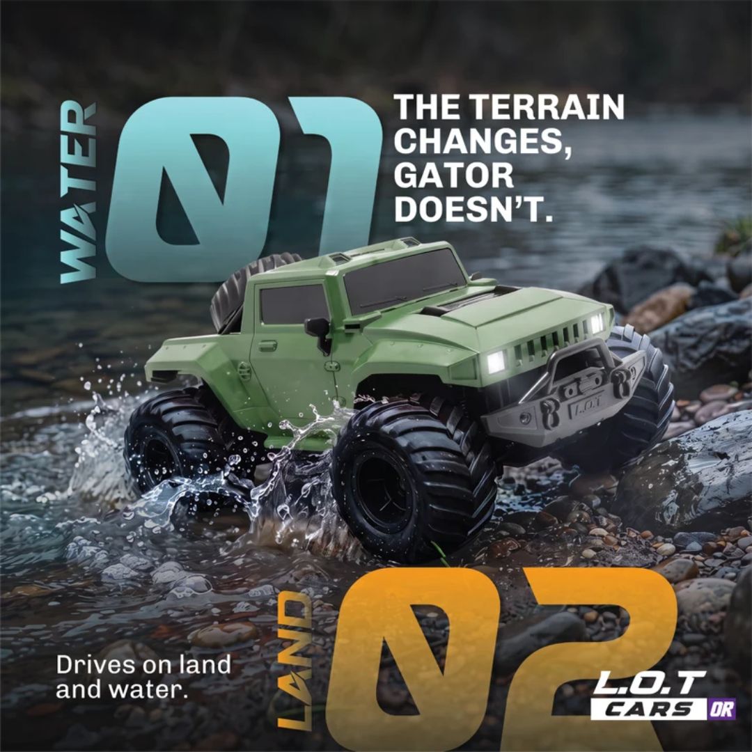 Gator - 1:18 Amphibian Green Car By Legend Of Toys