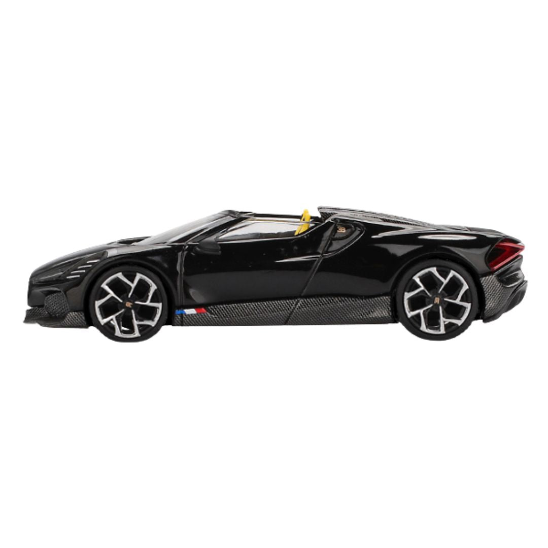 Black Bugatti W16 Mistral 1:64 Scale Die-Cast car by Mini GT -Mini GT - India - www.superherotoystore.com