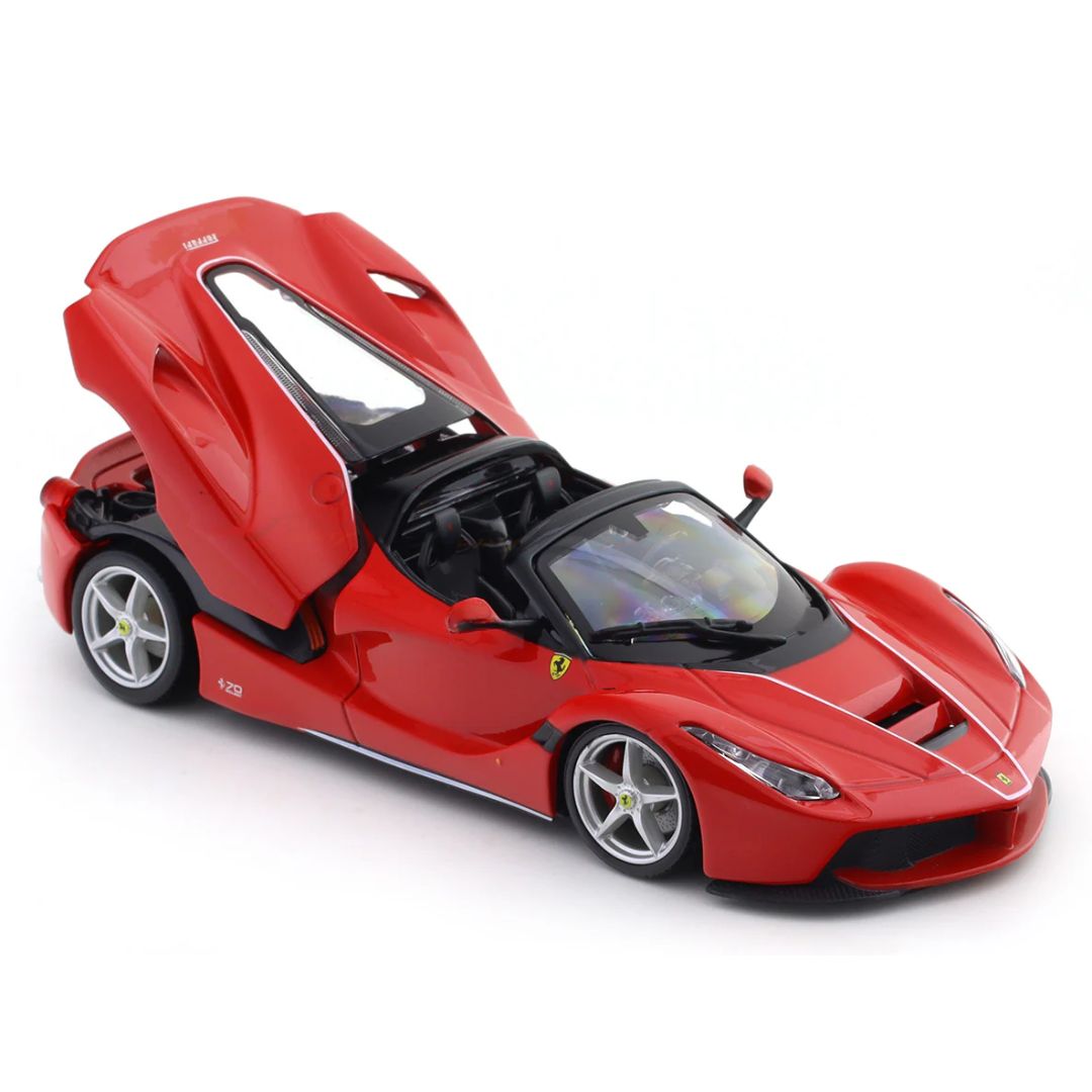 Red Ferrari La Ferrari in Hard Case 1:24 Scale Die-Cast car by Bburago -Bburago - India - www.superherotoystore.com