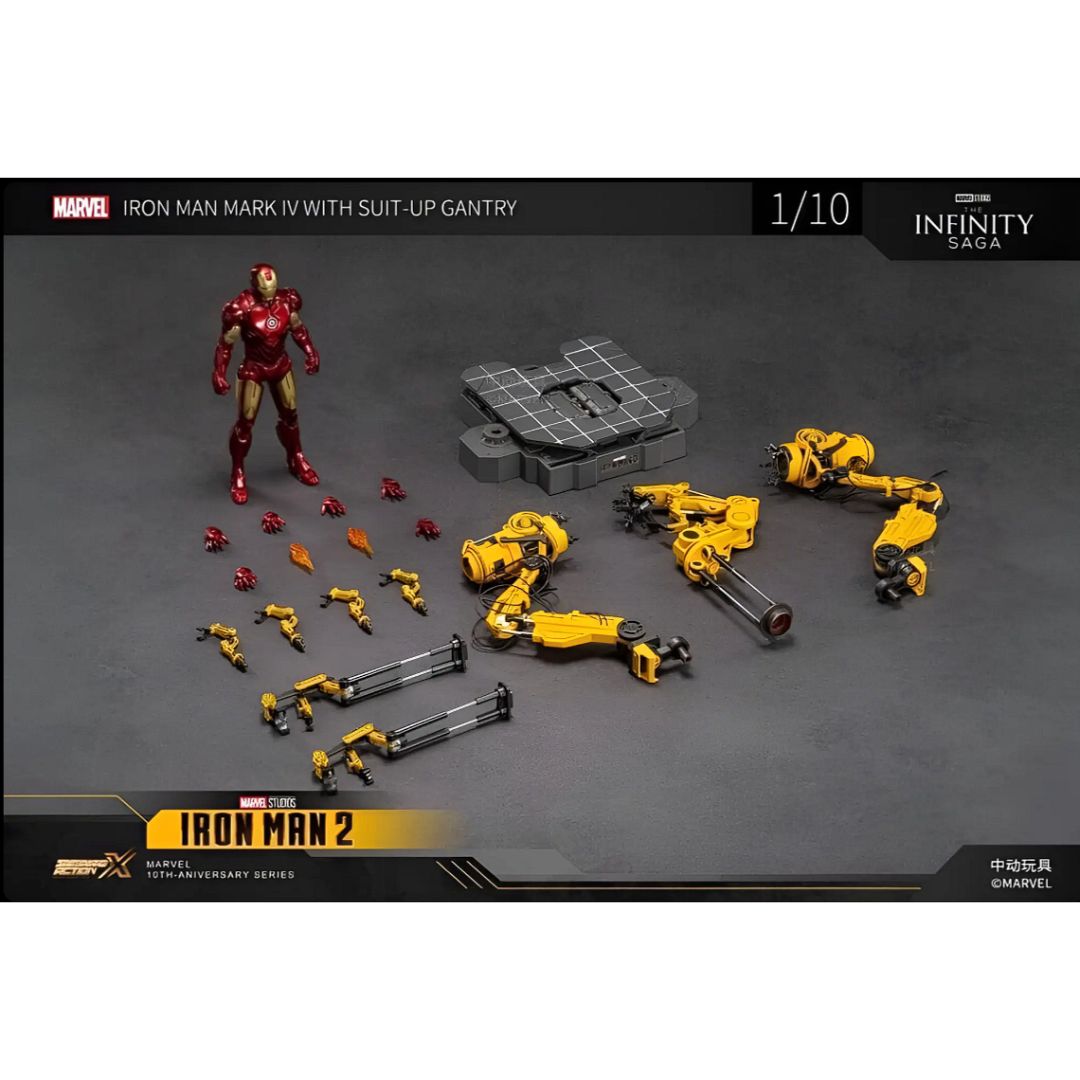 Iron Man Mk4 And Suit Up Gantry Action Figure By Zd Toys -ZD Toys - India - www.superherotoystore.com
