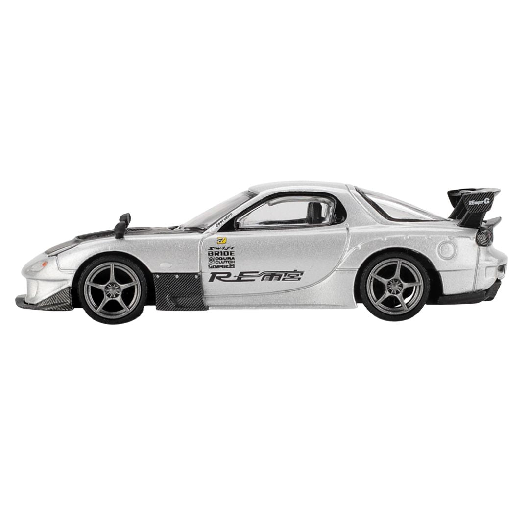 Mazda RX-7 1:64 Silver Die-cast Car by Mini GT -Mini GT - India - www.superherotoystore.com