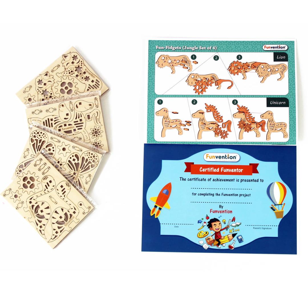 Animal DIY Fidgets Kits set of 4 -Funvention - India - www.superherotoystore.com