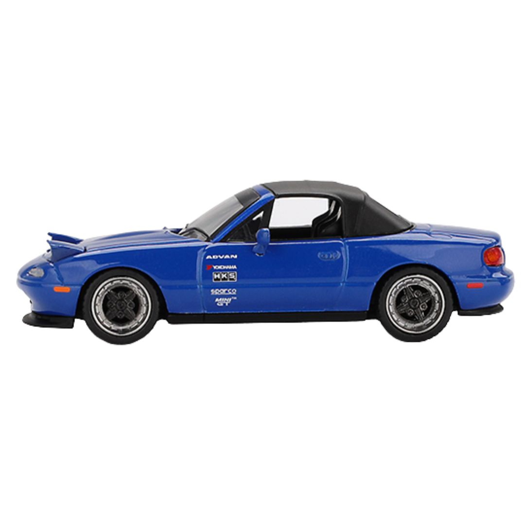 Mazda Miata MX-5 (NA) Tuned Version Dark Blue 1:64 Scale Die-Cast Car By Mini GT -Mini GT - India - www.superherotoystore.com