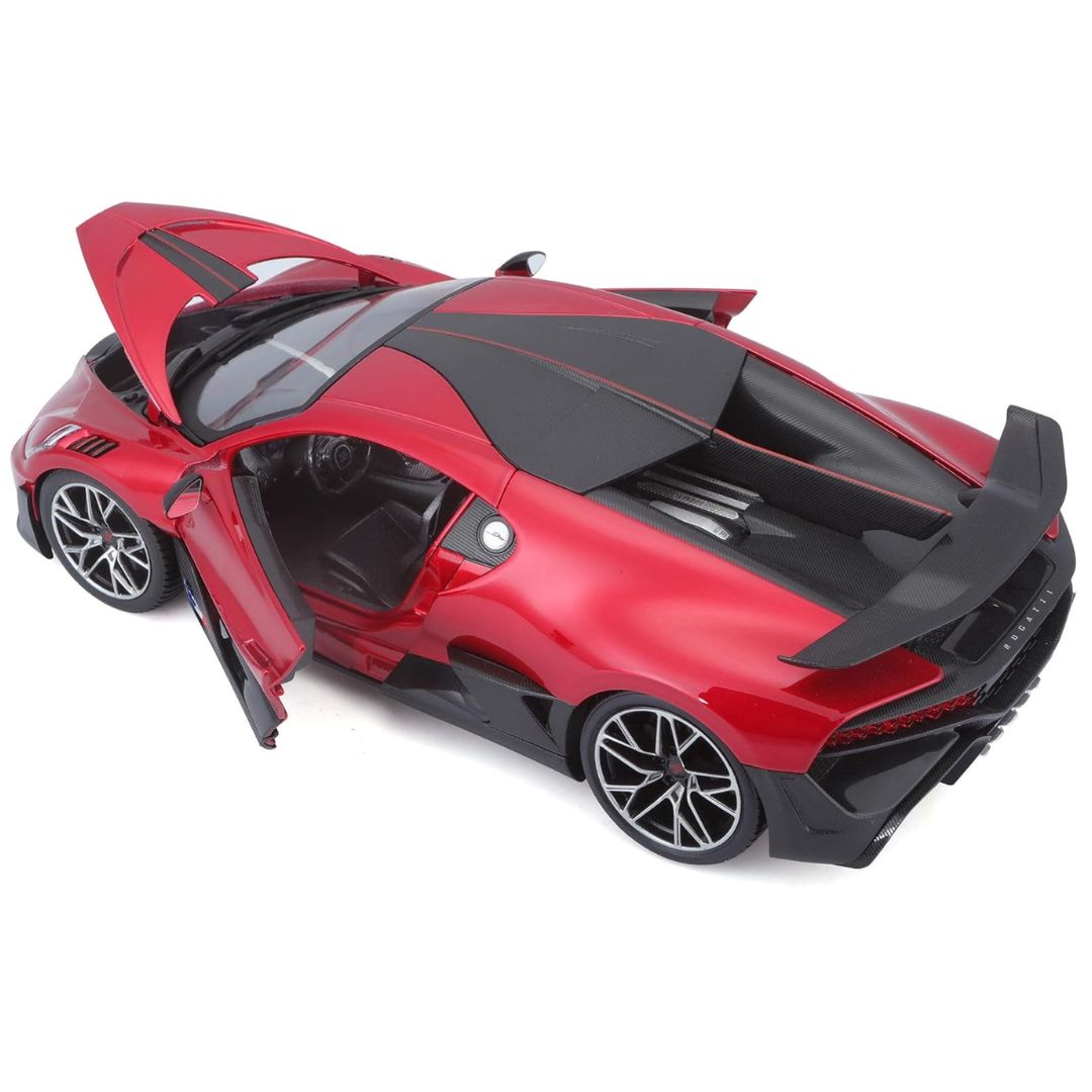 Red Bugatti Divo 1:18 Scale Die-Cast Car By Bburago