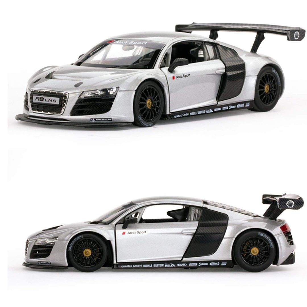 Silver Audi R8 1:24 Scale Die-Cast Car By Rastar -Rastar - India - www.superherotoystore.com