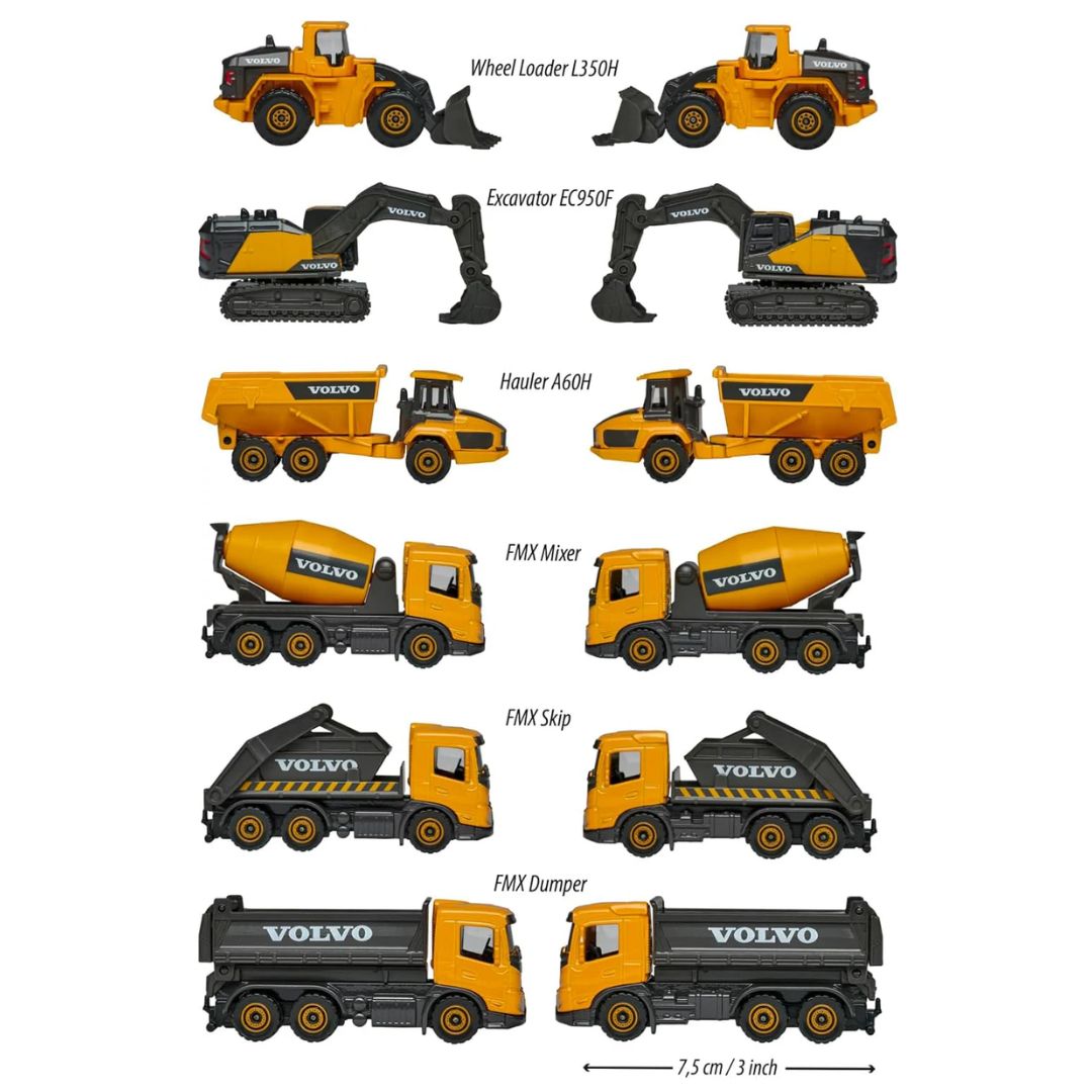 Volvo 6 Diecast Cars Assortment By Majorette By Majorette