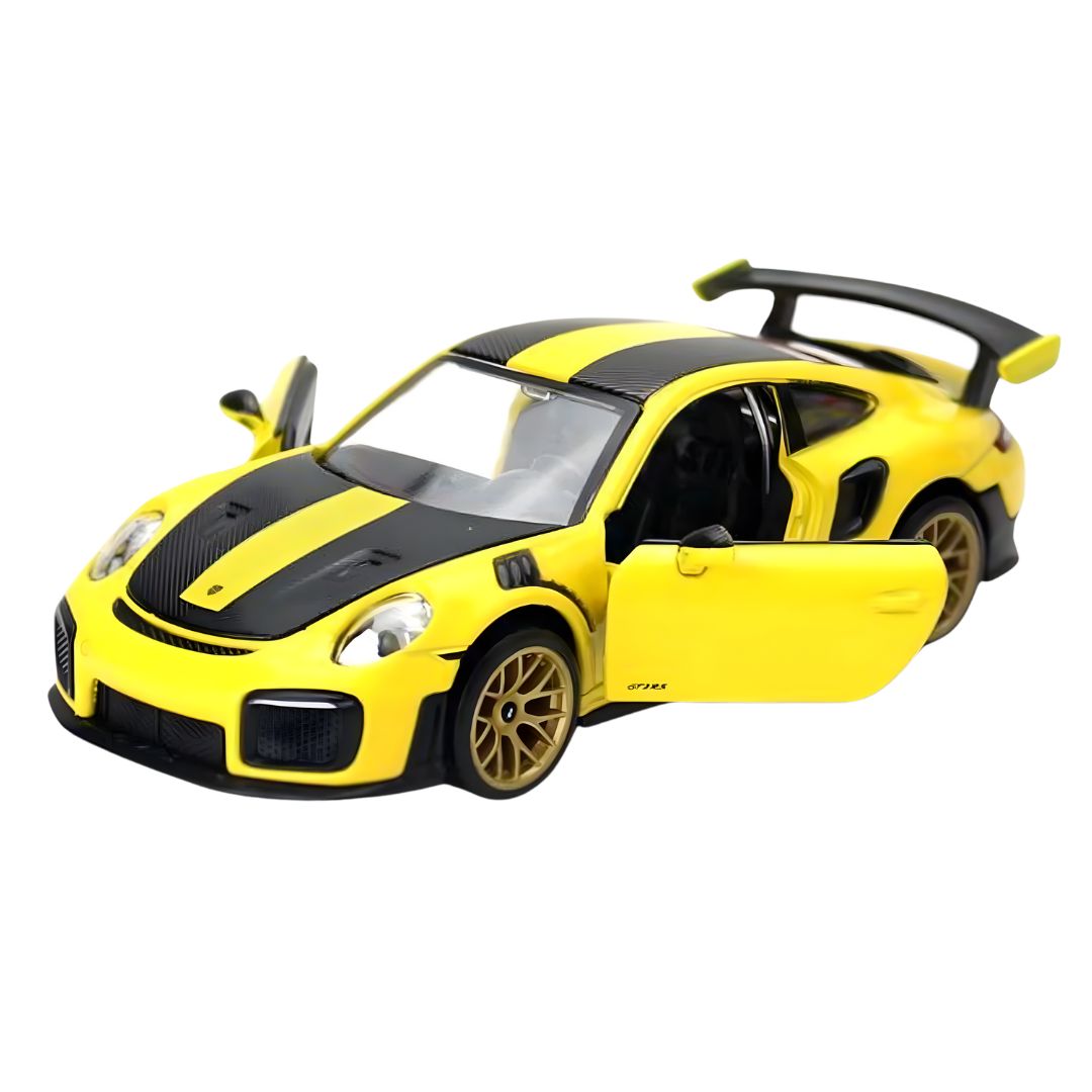 Yellow Porsche 911 GT2 RS 1:32 Scale Die-Cast Car By MSZ -MSZ - India - www.superherotoystore.com