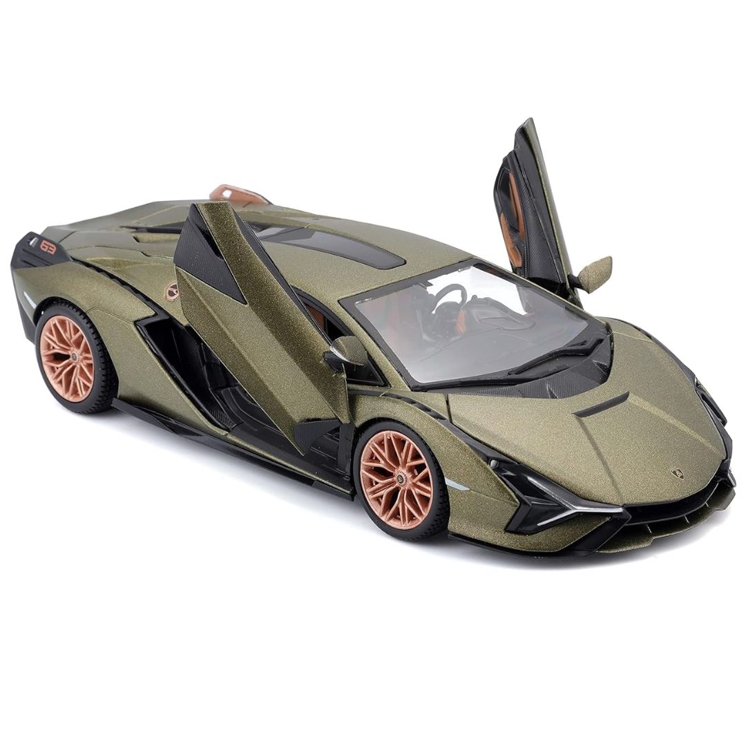 Green Lamborghini Sián FKP 37 1:24 Scale Die-Cast Car by Bburago -Bburago - India - www.superherotoystore.com