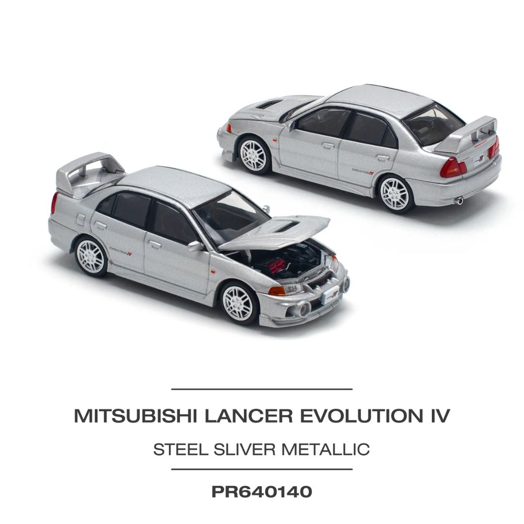 Mitsubishi Lancer Evolution IV Steel Sliver Metallic* 1:64 Diecast Car By Pop Race -Pop Race - India - www.superherotoystore.com