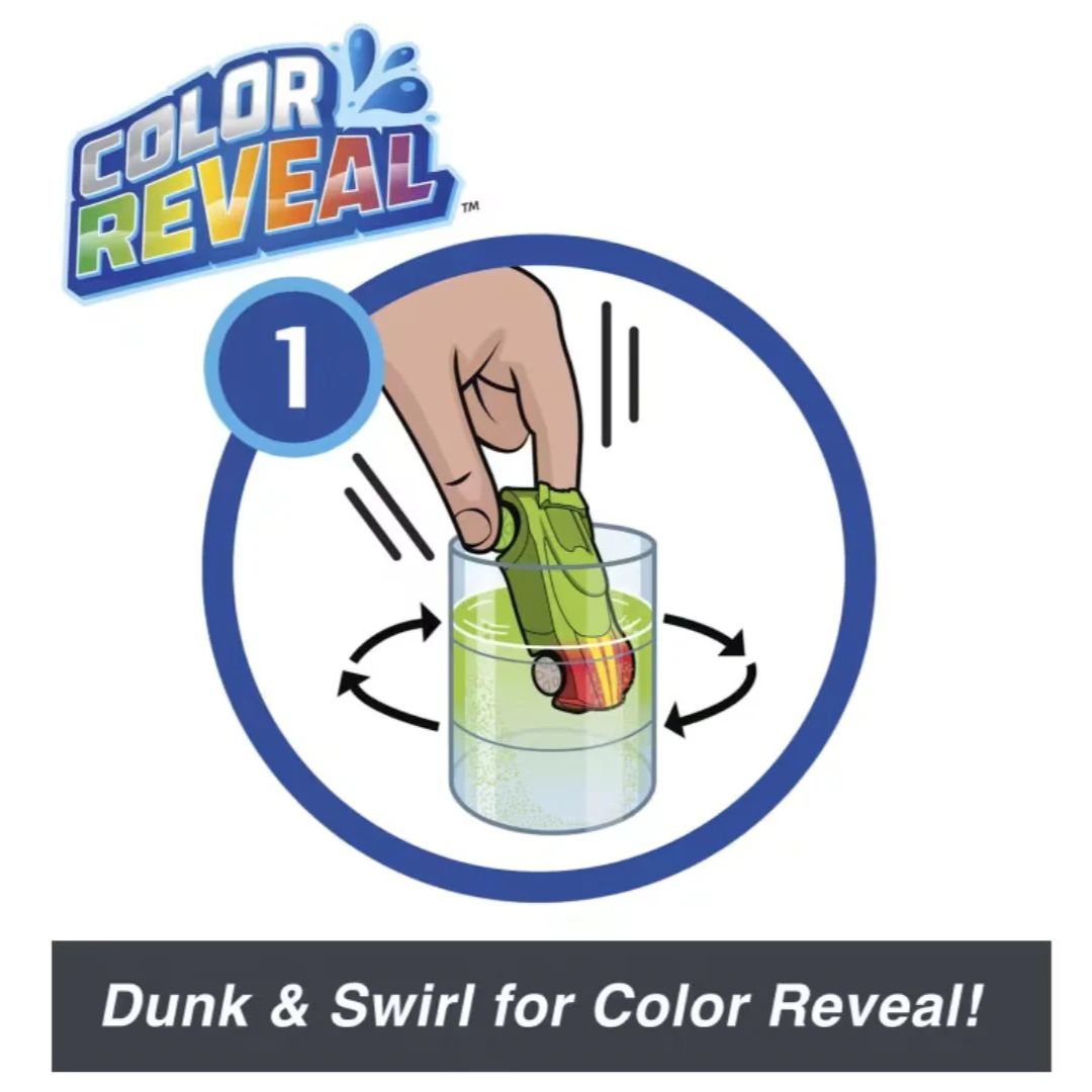 Color Reveal Vehicles Set Of 2 1:64 Scale Die-Cast Car by Hot Wheels