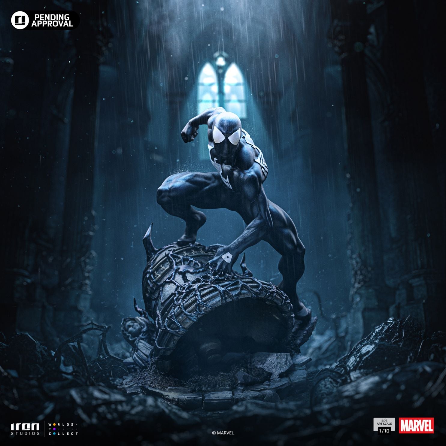 Spider-Man Black Bds Art Statue By Iron Studios