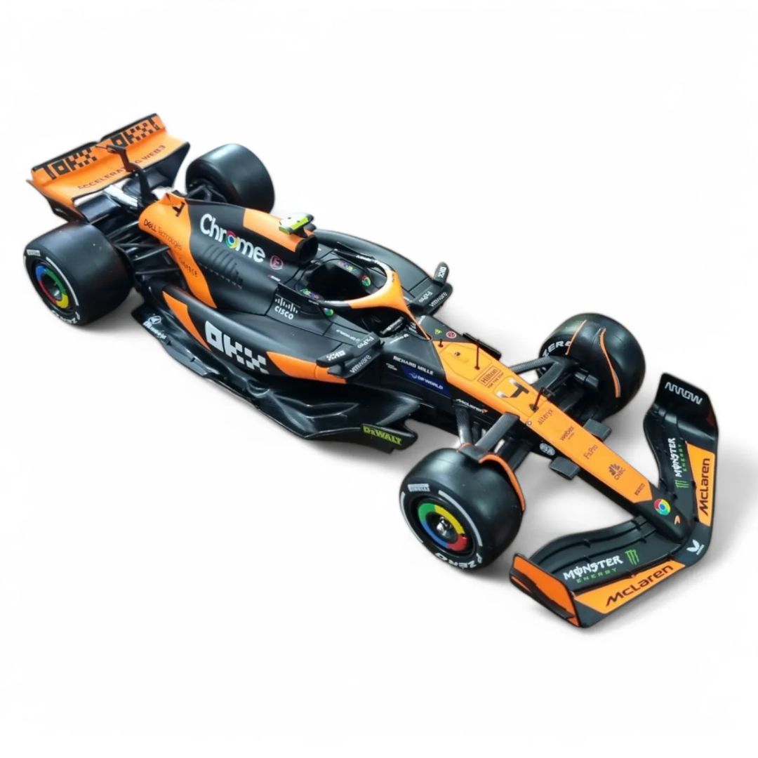 2024 F1 MCLAREN MCL38 with PILOT 1:24 Scale Die-Cast Car by Bburago -Bburago - India - www.superherotoystore.com