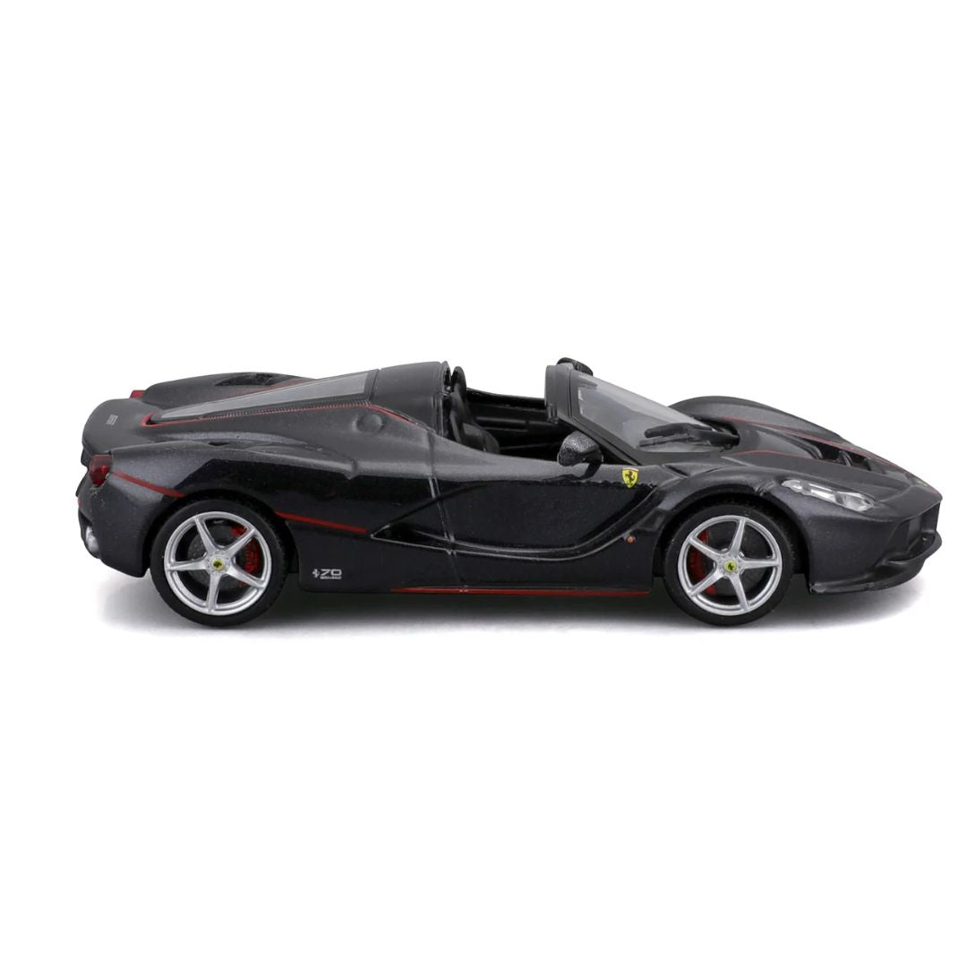 Black Ferrari LaFerrari Aperta 1:43 Scale Die-Cast car by Bburago -Bburago - India - www.superherotoystore.com