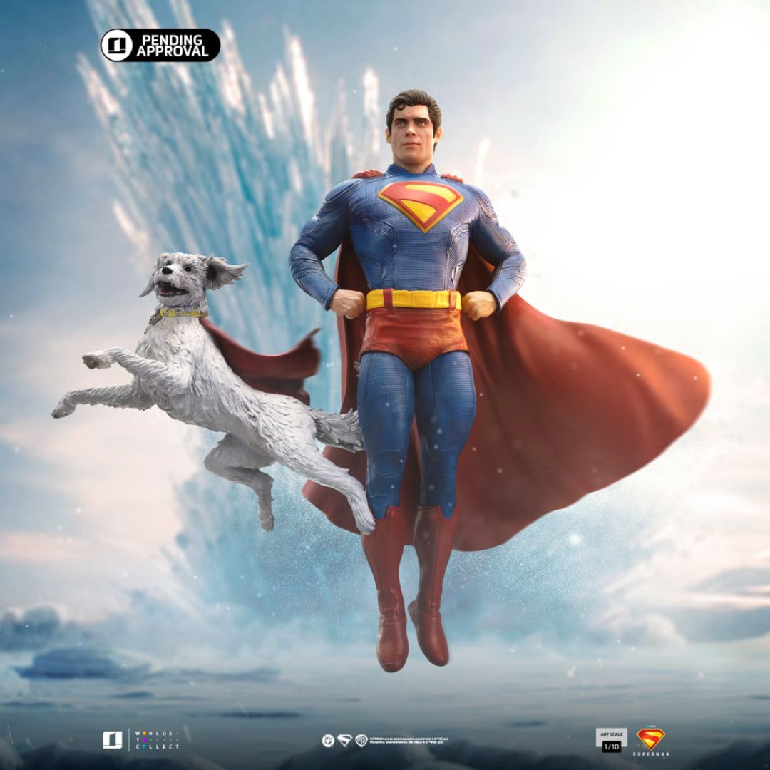 Superman & Krypto Art Scale Statue By Iron Studios -Iron Studios - India - www.superherotoystore.com