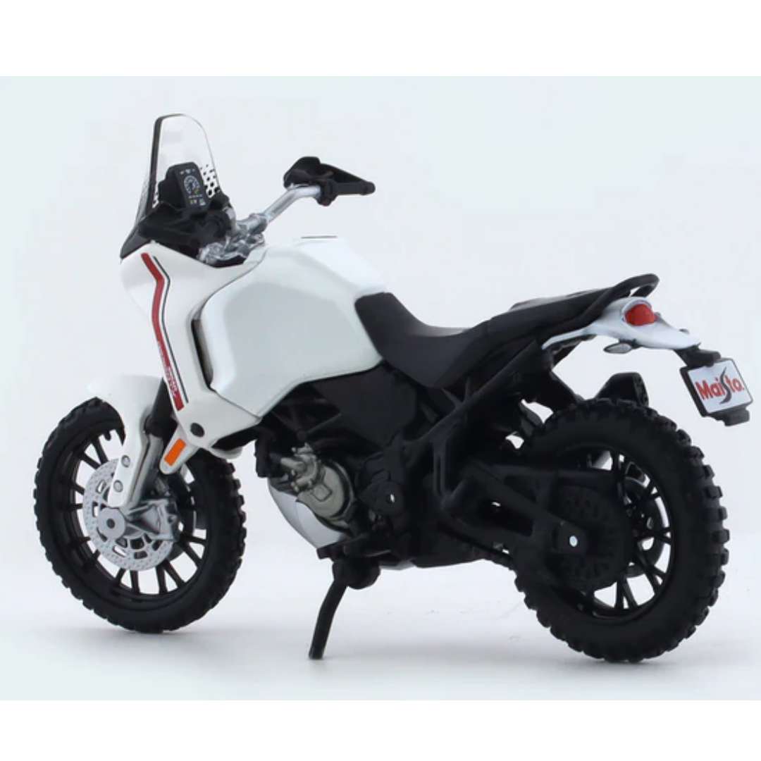 White DUCATI DESERT X By Maisto -Maisto - India - www.superherotoystore.com