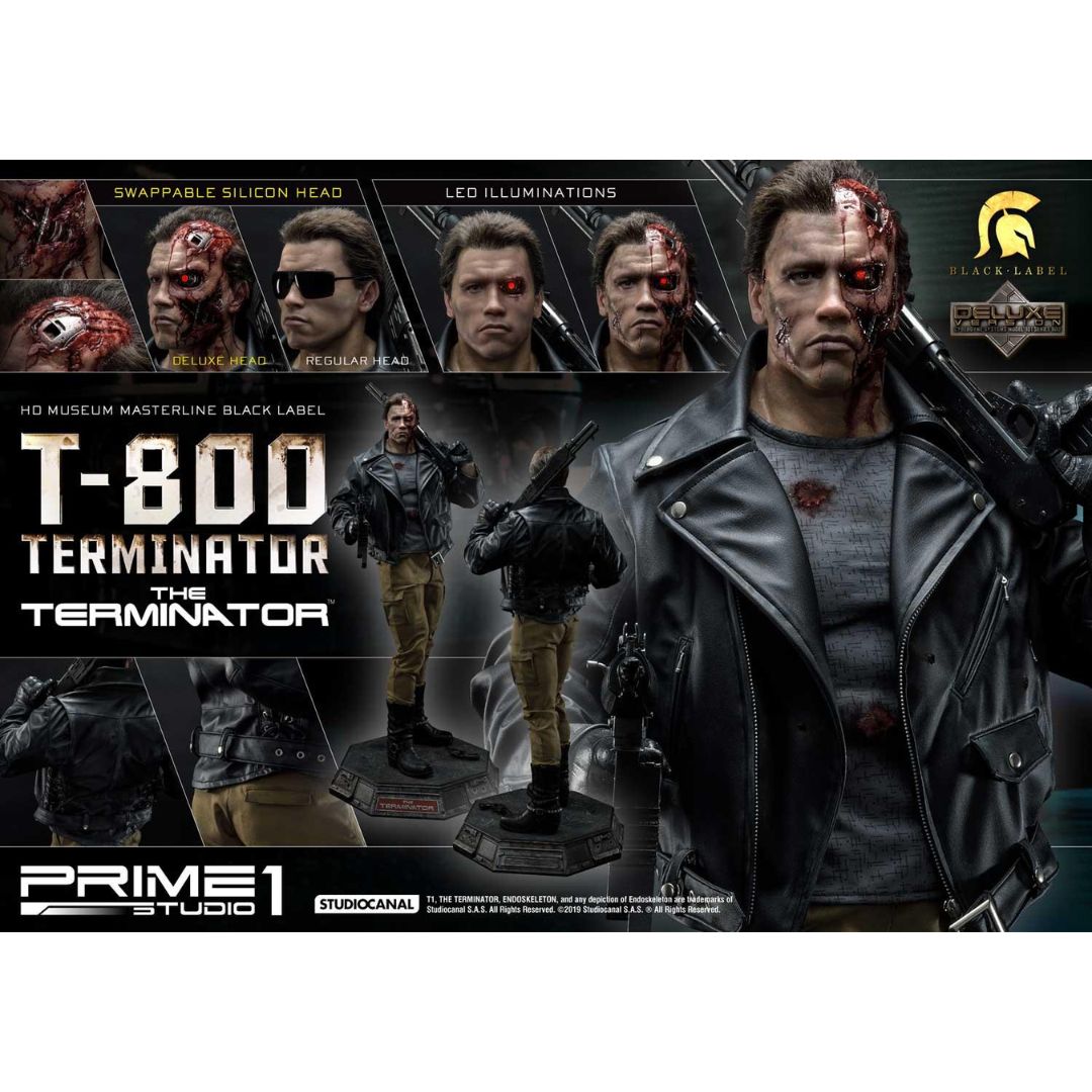 High Definition Museum Masterline Black Label The Terminator (Film) T-800 Terminator Deluxe Version Statue By Prime1 Studios