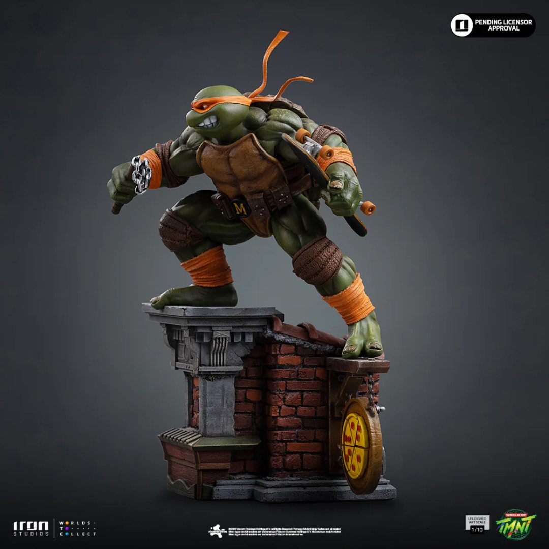 Teenage Mutant Ninja Turtles Michelangelo Statue By Iron Studios