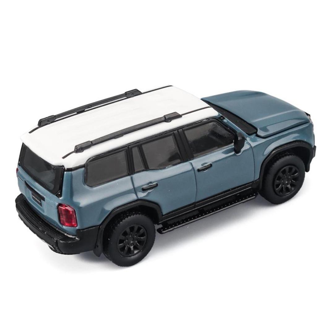 Toyota Land Cruiser 250 Blue with White Top 1:64 Diecast Model Car by Trends Hobby -Trends Hobby - India - www.superherotoystore.com