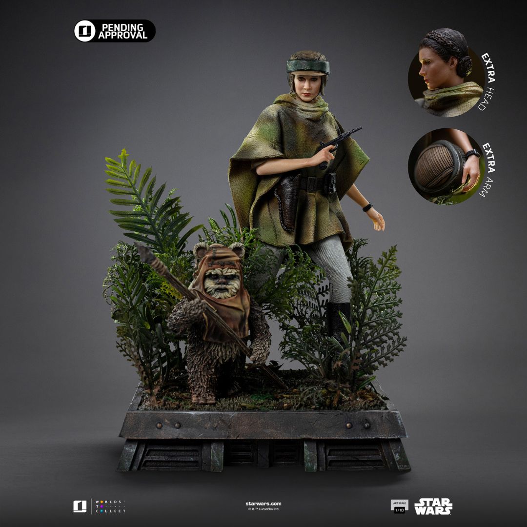 Star Wars: Episode Vi – Return Of The Jedi Leia And Wicket Art Statue By Iron Studios -Iron Studios - India - www.superherotoystore.com