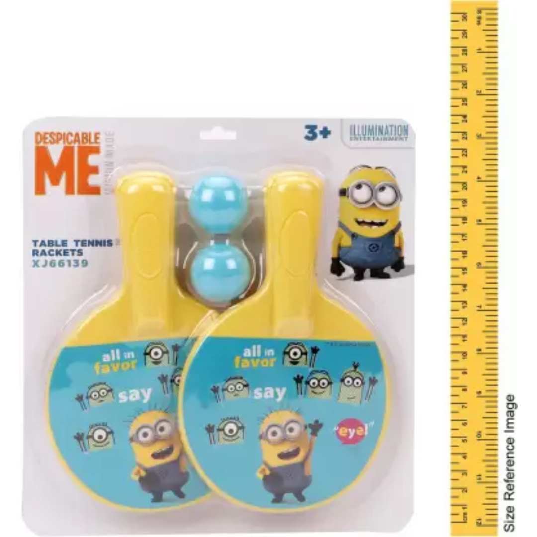 Minions Racket MINIONS PING PONG PLASTIC RACKET SET by MESUCA - www.superherotoystore.com