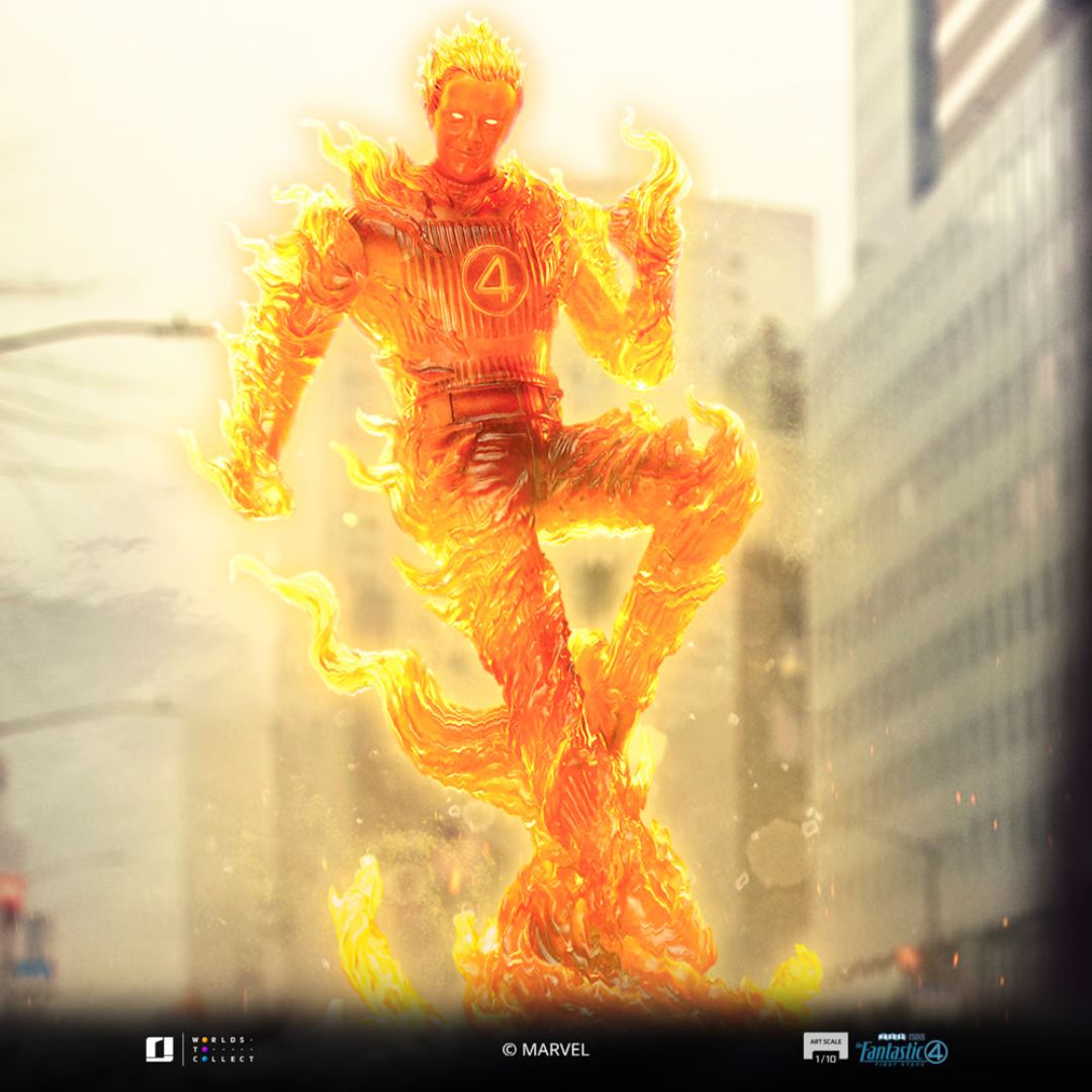 Human Torch Art Scale Statue By Iron Studios -Iron Studios - India - www.superherotoystore.com