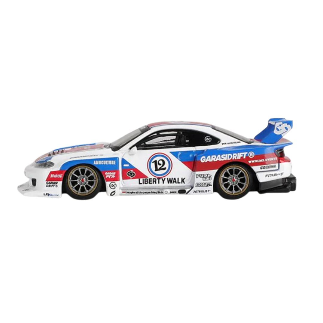Nissan LB-Super Silhouette S15 SILVIA GARASIDRIFT x LBWK 2025 1:64 Scale Die-Cast Car By Mini GT