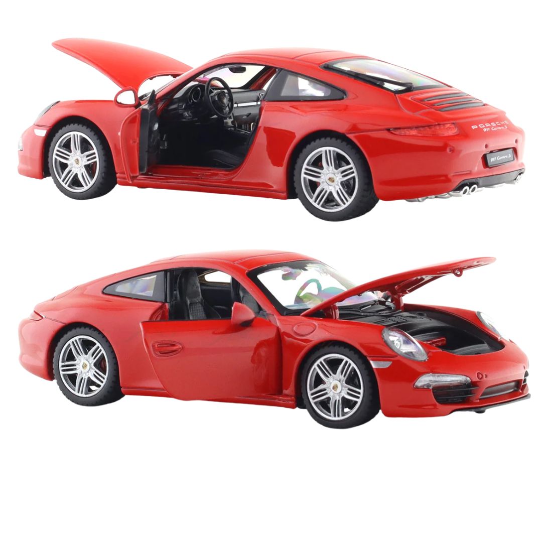 Red Porsche 911  1:24 Scale Die-Cast Car By Rastar By Rastar