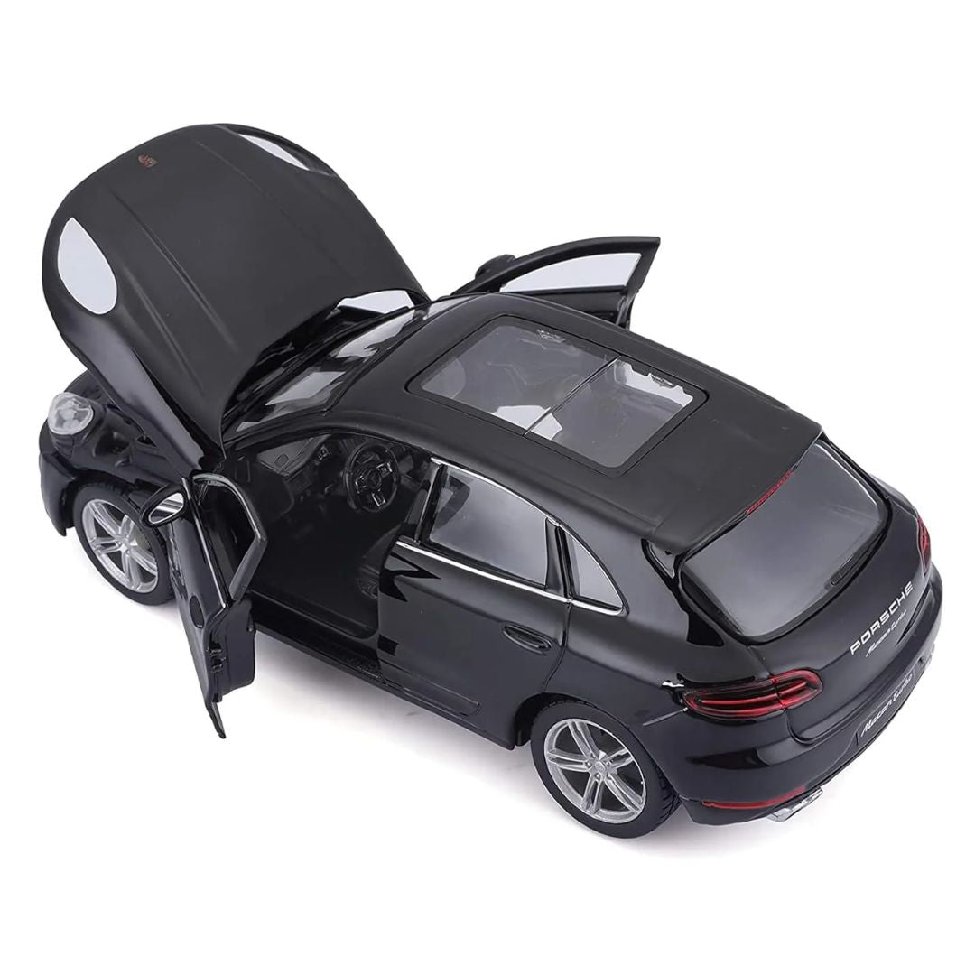 Black Porsche Macan Turbo 1/24 Scale Die-Cast Car by Bburago