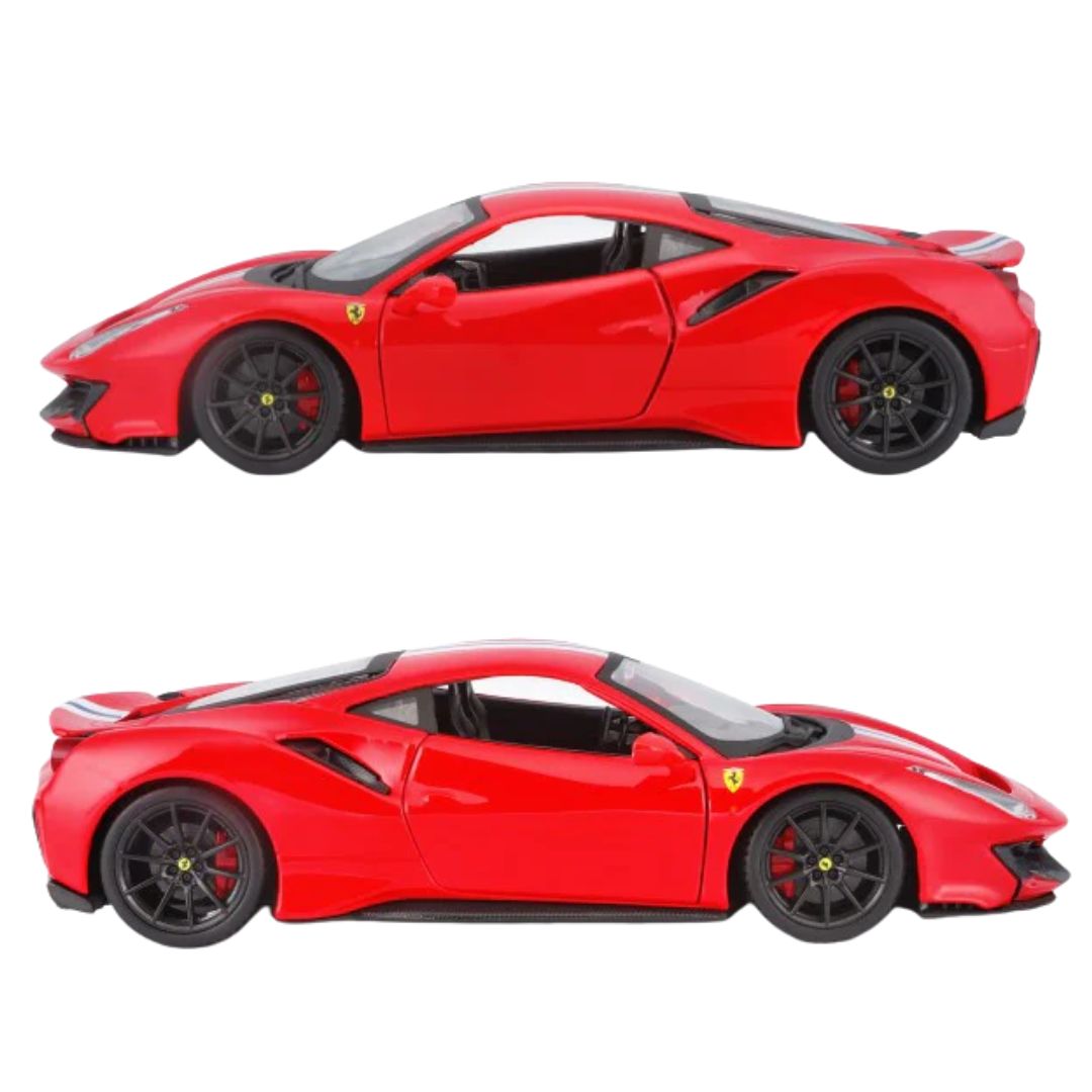 Rossa Ferrari 488 Pista 1:24 Scale Die-Cast Car By Bburago -Bburago - India - www.superherotoystore.com
