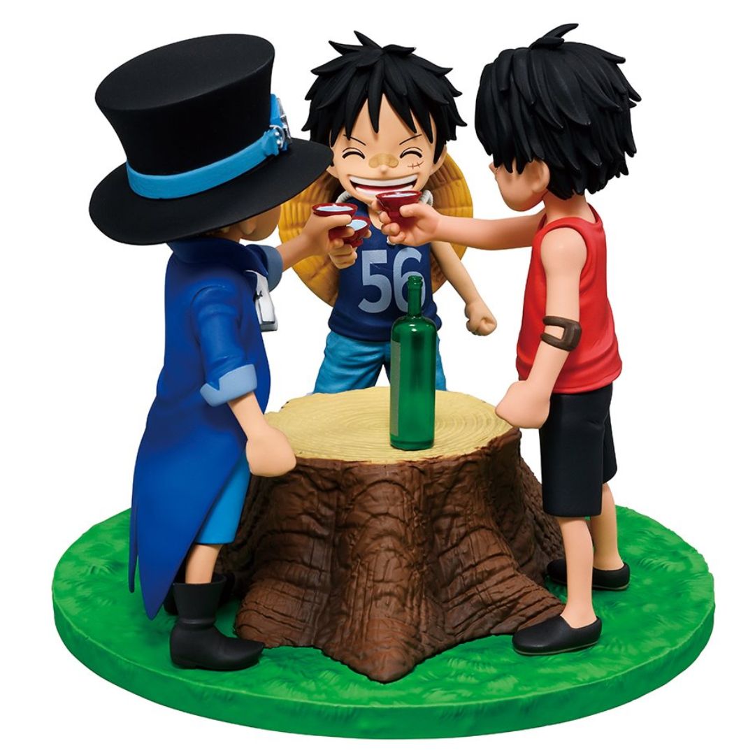 One Piece Ace, Sabo And Luffy Dramatic Memories Revible Moment Ichibansho Statue By Bandai