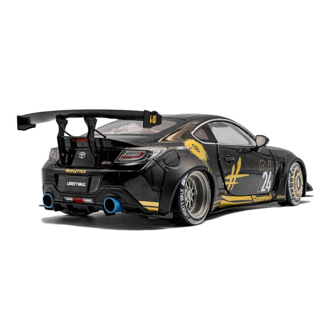 1:18 Toyota Gr86 Liberty Walk Body Kit Black & Gold 2024 By Solido