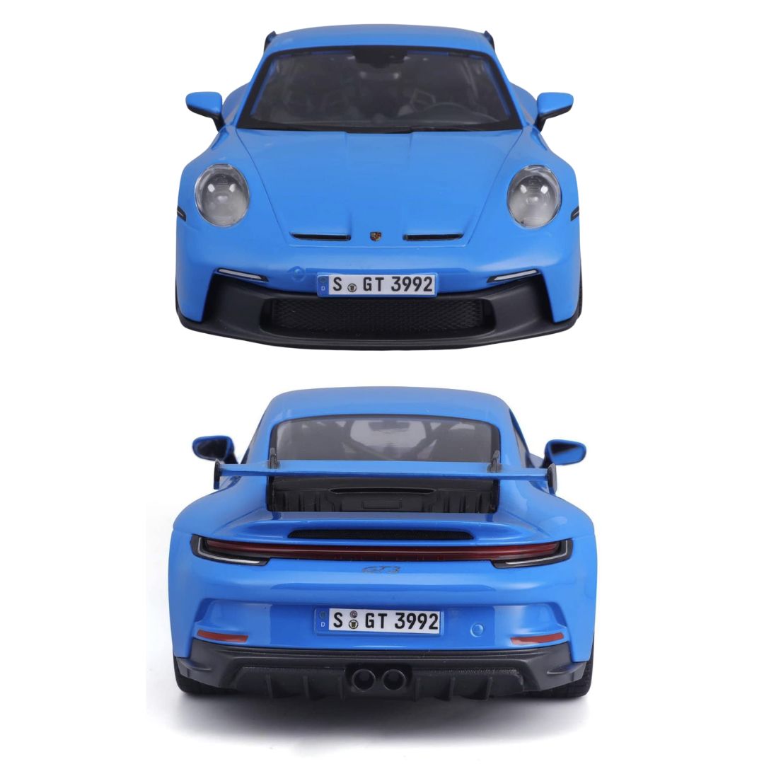 Blue 2022 Porsche 911 GT3 1:18 Scale Die-Cast Car By Bburago
