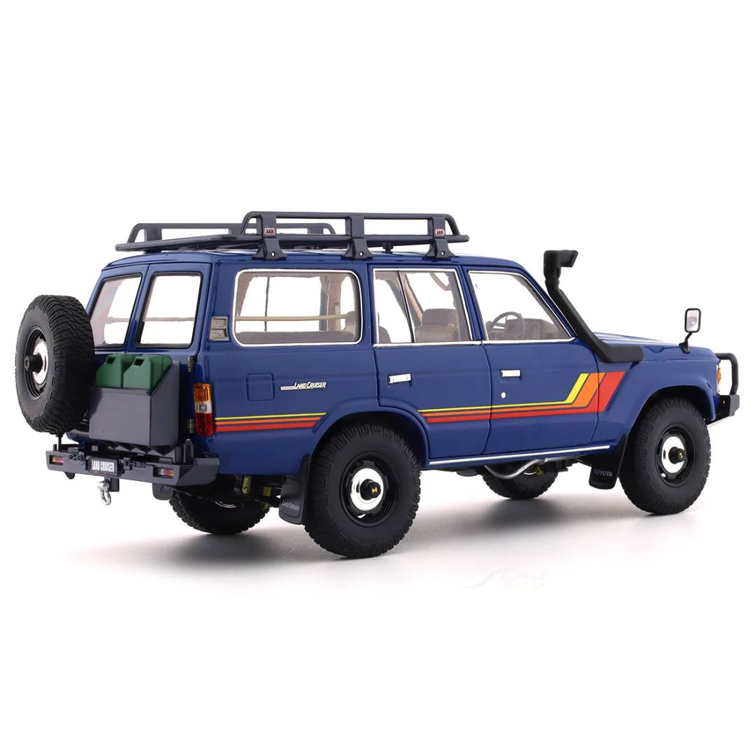 Blue 1980 Toyota Land Cruiser LC60 1:18 Scale die-cast car by Kyosho -Kyosho - India - www.superherotoystore.com