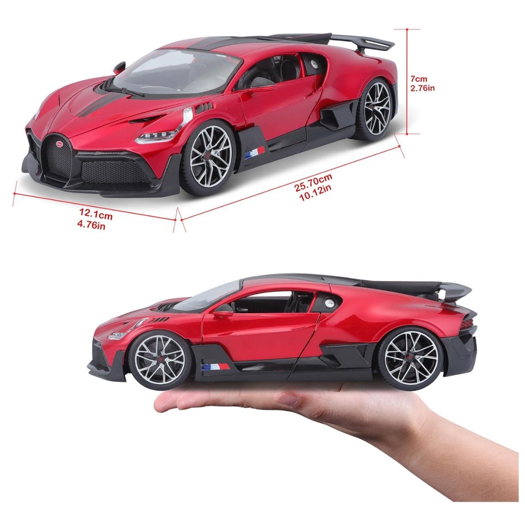 Red Bugatti Divo 1:18 Scale Die-Cast Car By Bburago