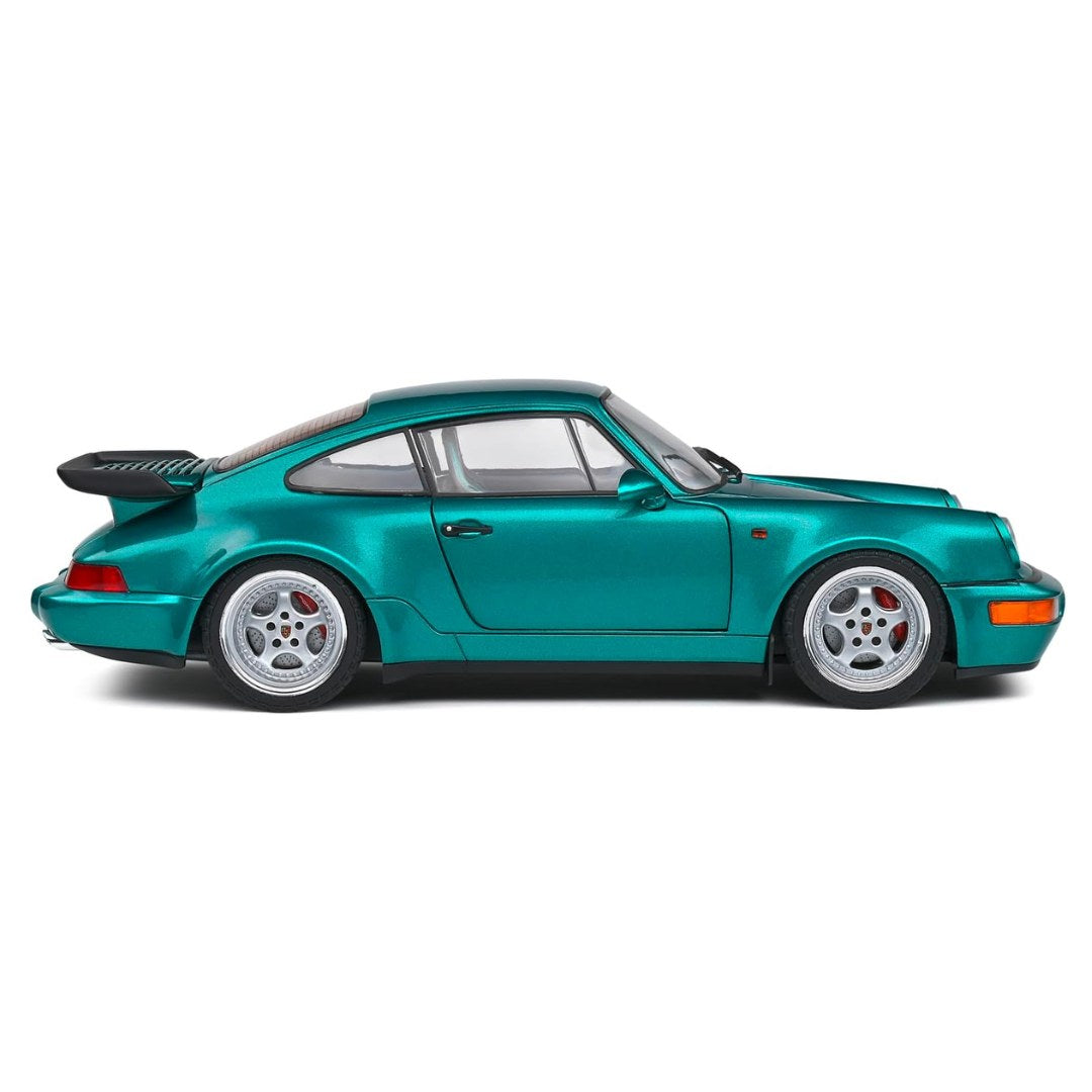 Green 1991 Porsche 964 Turbo Wimbledon Green 1:18 Scale die-cast car by Solido -Solido - India - www.superherotoystore.com