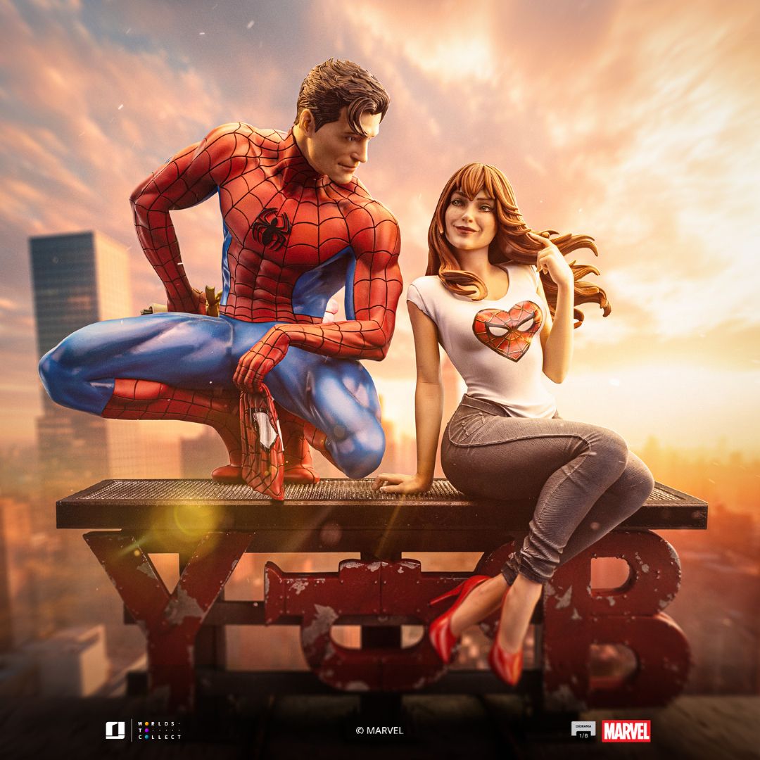 Spider-Man: The Animated Series – Spider-Man And Mary Jane Deluxe Art Statue By Iron Studios -Iron Studios - India - www.superherotoystore.com