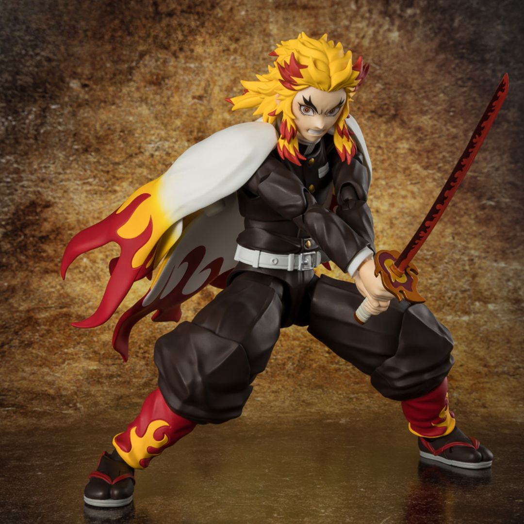Demon Slayer Kyojuro Rengoku S.H.Figuarts By Tamashii Nations -Tamashii Nations - India - www.superherotoystore.com