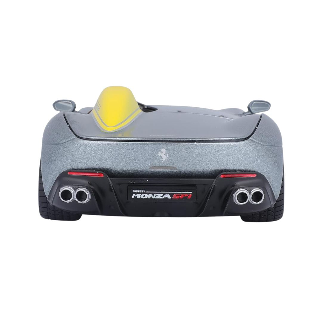 Silver Ferrari Monza SP1 1:24 Scale Die-Cast Car By Bburago -Bburago - India - www.superherotoystore.com