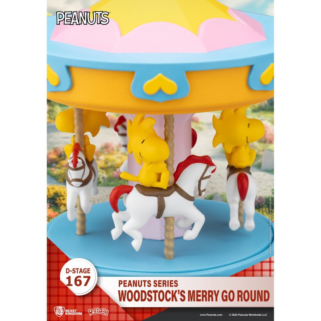 Peanuts Woodstock's Merry Go Round D-Stage Statue By Beast Kingdom -Beast Kingdom - India - www.superherotoystore.com