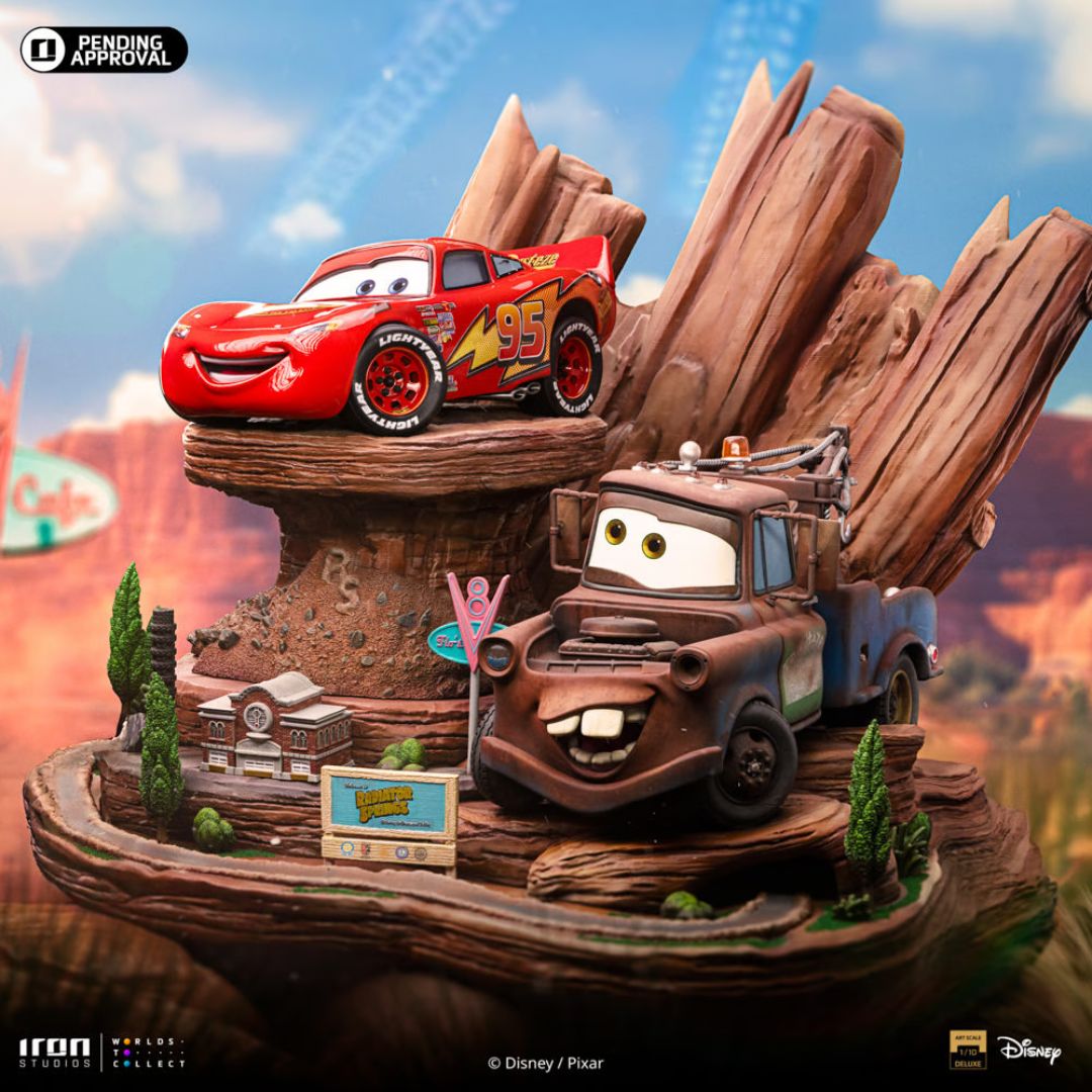 Statue Lightning Mcqueen & Tow Mater - Cars - Deluxe Statue By Iron Studios -Iron Studios - India - www.superherotoystore.com