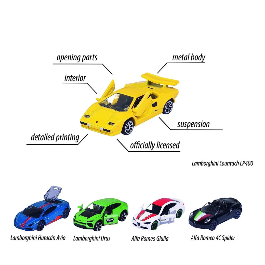 Dream Cars Italy, 5 Car Gift Pack By Majorette By Majorette -Majorette - India - www.superherotoystore.com