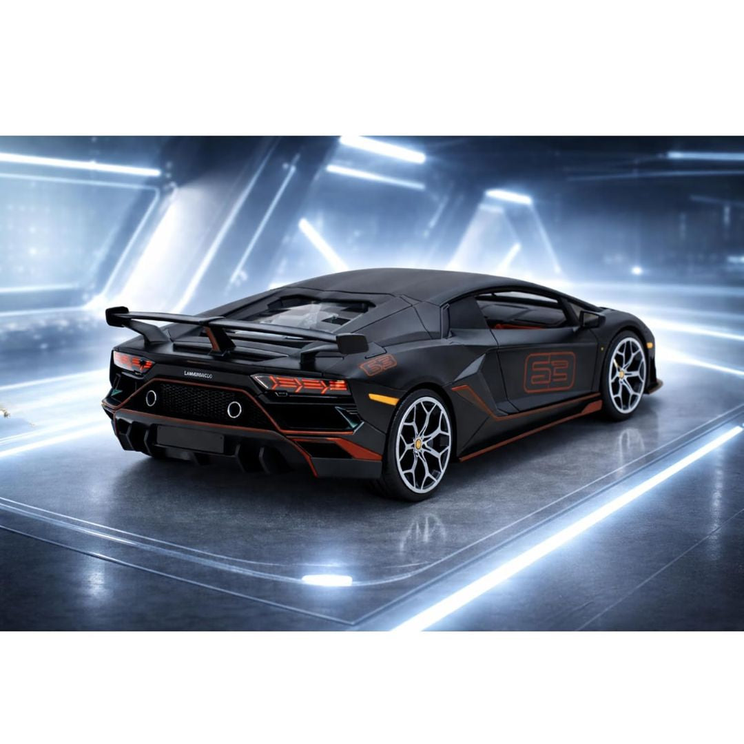 Black Lamborghini Aventador SVJ 1:32 Scale Die-Cast car By MSZ -MSZ - India - www.superherotoystore.com