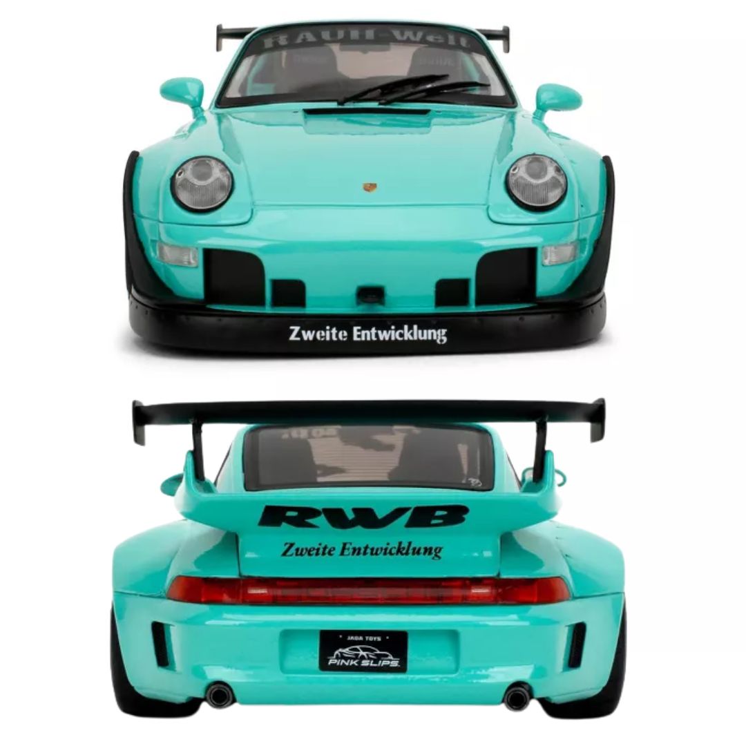 Mint Green Pink Slips - RWB Kei Kishi 1:18 Scale Die-Cast Car By Jada Toys -Jada Toys - India - www.superherotoystore.com