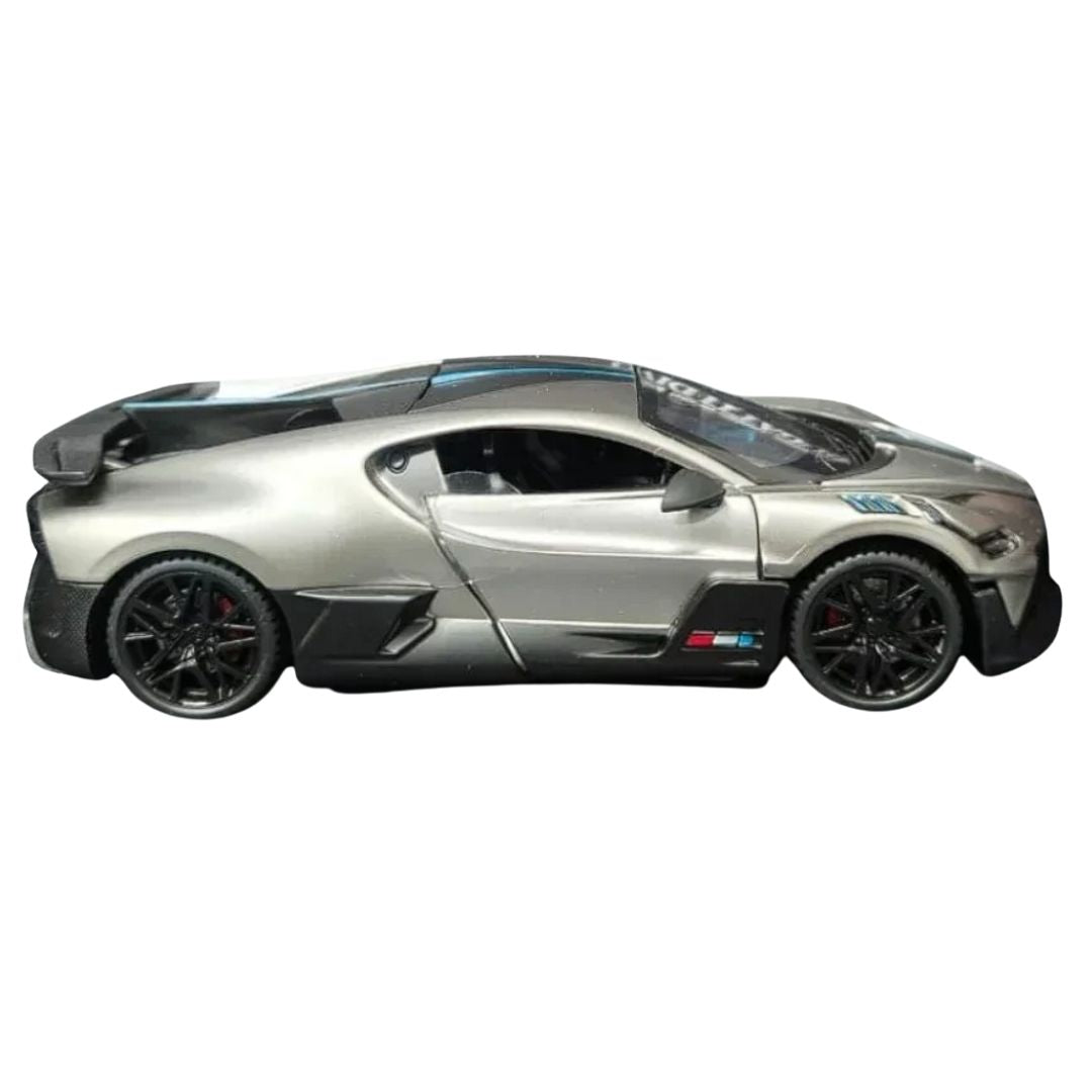Grey Bugatti Divo  1:32 Scale Die-Cast Car By Joy Junction