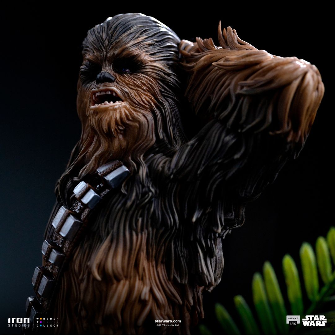 Star Wars Chewbacca And Tokkat Art Statue By Iron Studios