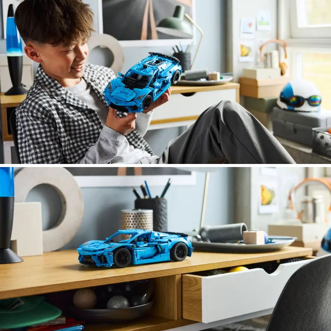 Chevrolet Corvette Stingray Blue By Lego -Lego - India - www.superherotoystore.com