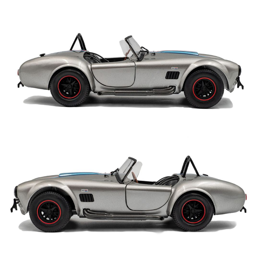 1:18 Shelby Cobra 427 Mkii Solido Works M Racing Silver 1965 By Solido