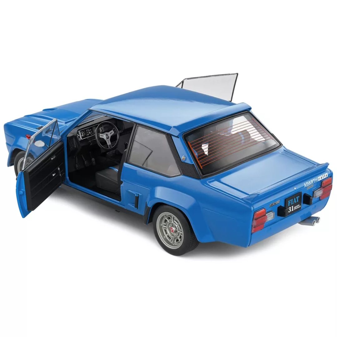 Blue 1980 Fiat 131 Abarth 1:18 Scale die-cast car by Solido -Solido - India - www.superherotoystore.com