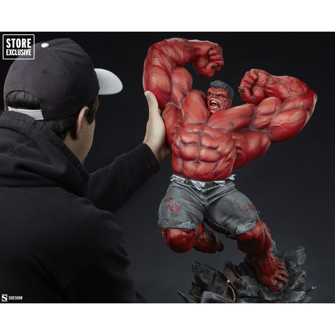 Red Hulk: Thunderbolt Ross Premium Statue Figure by Sideshow Collectibles -Sideshow Collectibles - India - www.superherotoystore.com