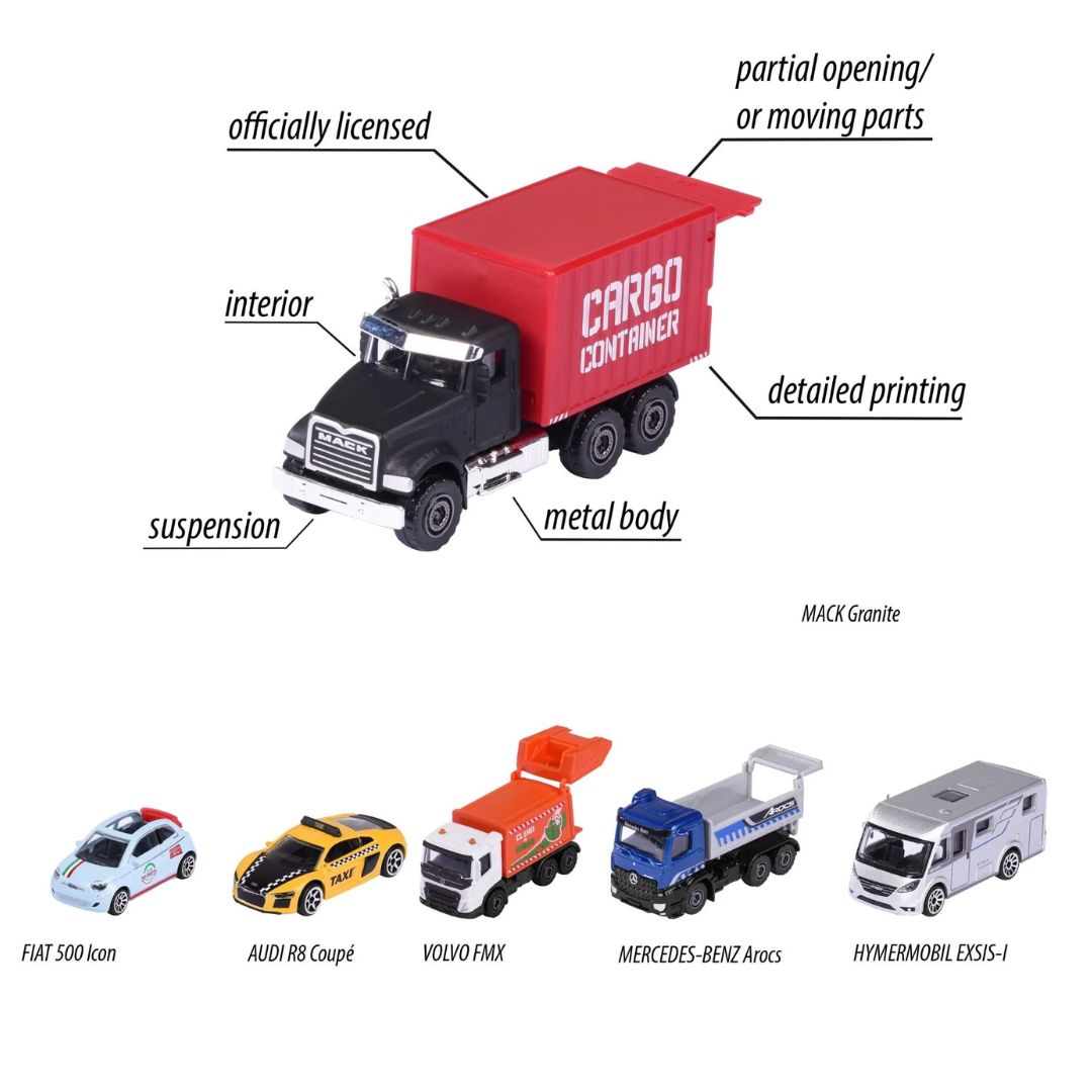City 6 Diecast Cars Assortment By Majorette By Majorette